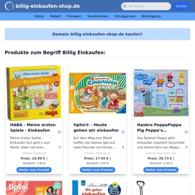 Screenshot billig-einkaufen-shop.de