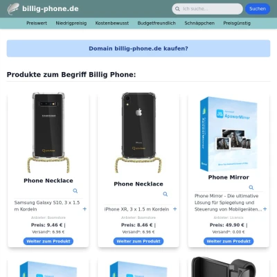 Screenshot billig-phone.de