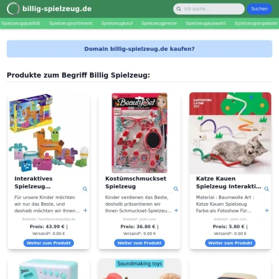 Screenshot billig-spielzeug.de