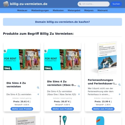 Screenshot billig-zu-vermieten.de