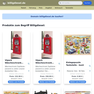 Screenshot billigdiesel.de