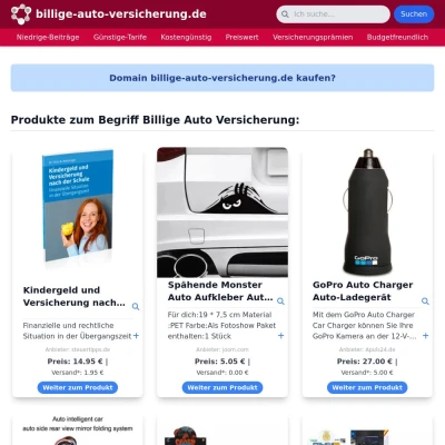 Screenshot billige-auto-versicherung.de