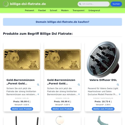 Screenshot billige-dsl-flatrate.de