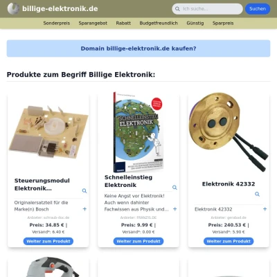 Screenshot billige-elektronik.de