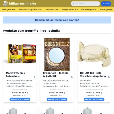 Screenshot billige-technik.de