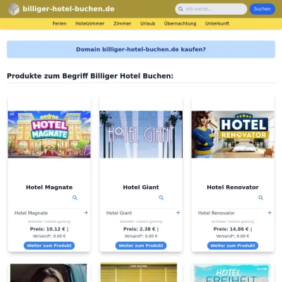 Screenshot billiger-hotel-buchen.de