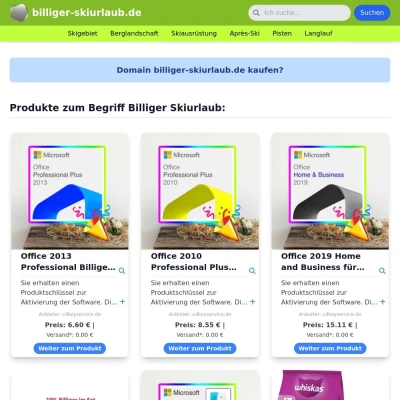 Screenshot billiger-skiurlaub.de