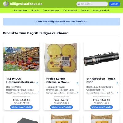 Screenshot billigeskaufhaus.de