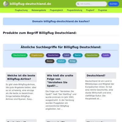 Screenshot billigflug-deutschland.de