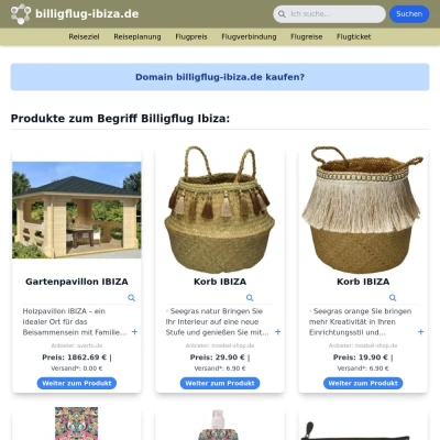 Screenshot billigflug-ibiza.de