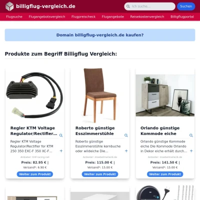 Screenshot billigflug-vergleich.de