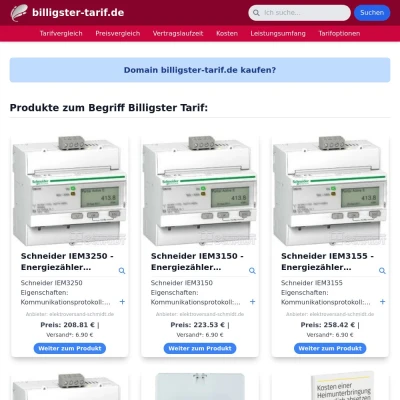 Screenshot billigster-tarif.de