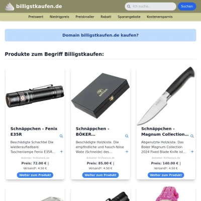 Screenshot billigstkaufen.de