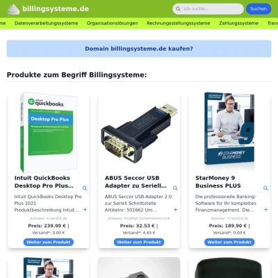 Screenshot billingsysteme.de