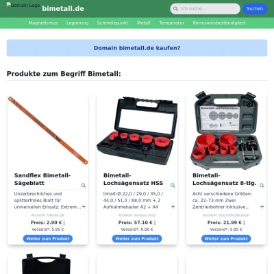 Screenshot bimetall.de