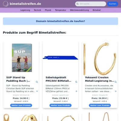 Screenshot bimetallstreifen.de