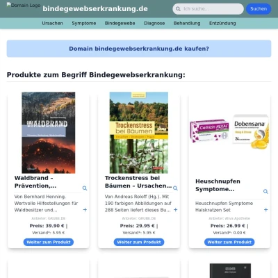 Screenshot bindegewebserkrankung.de