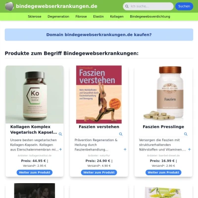 Screenshot bindegewebserkrankungen.de