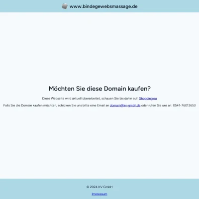 Screenshot bindegewebsmassage.de