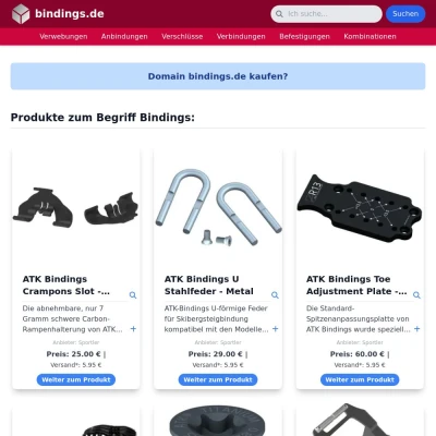 Screenshot bindings.de
