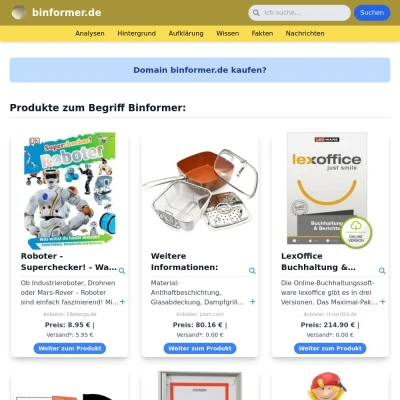 Screenshot binformer.de