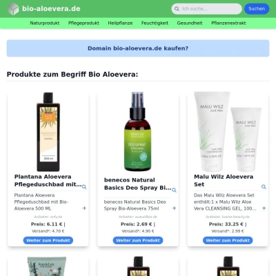 Screenshot bio-aloevera.de