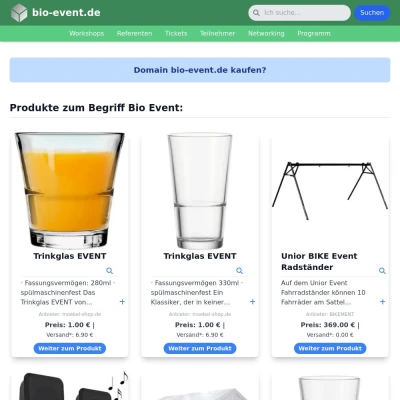 Screenshot bio-event.de