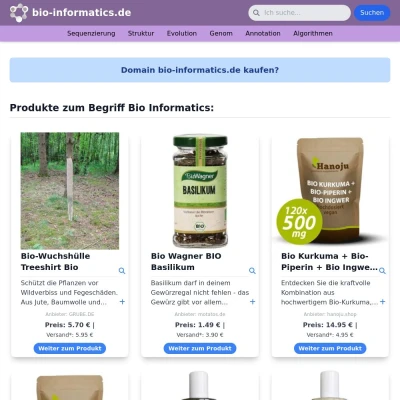 Screenshot bio-informatics.de