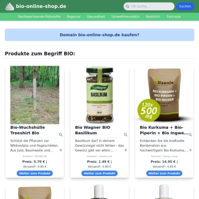 Screenshot bio-online-shop.de