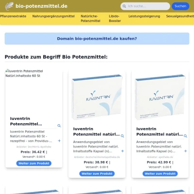 Screenshot bio-potenzmittel.de