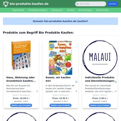 Screenshot bio-produkte-kaufen.de