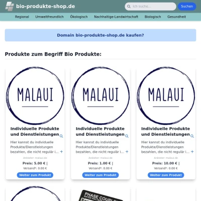 Screenshot bio-produkte-shop.de