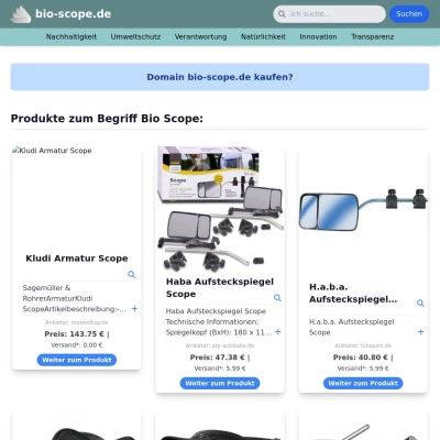 Screenshot bio-scope.de