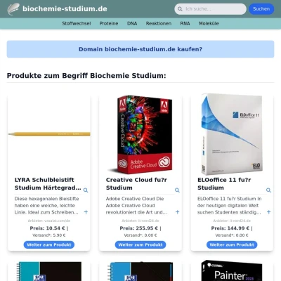 Screenshot biochemie-studium.de