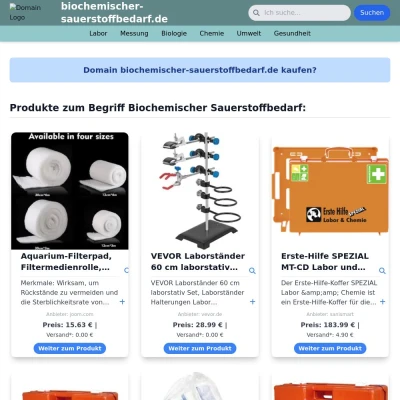 Screenshot biochemischer-sauerstoffbedarf.de