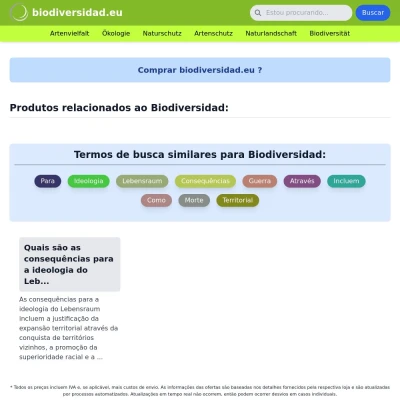 Screenshot biodiversidad.eu