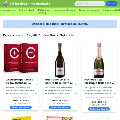 Screenshot biofeedback-methode.de