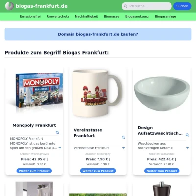 Screenshot biogas-frankfurt.de