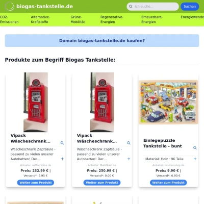 Screenshot biogas-tankstelle.de