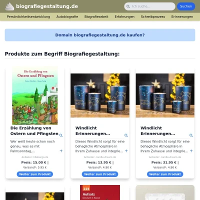 Screenshot biografiegestaltung.de