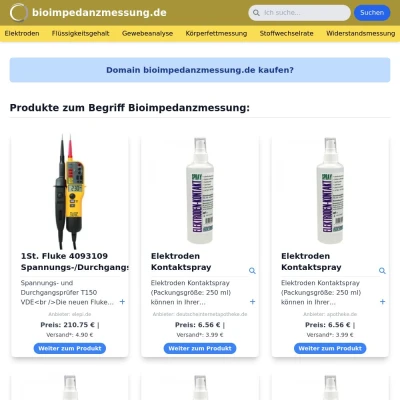 Screenshot bioimpedanzmessung.de