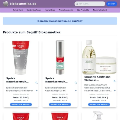 Screenshot biokosmetika.de