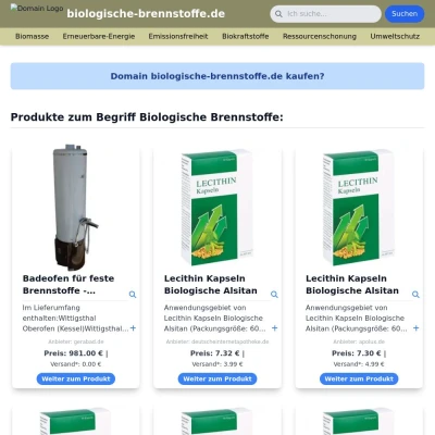 Screenshot biologische-brennstoffe.de