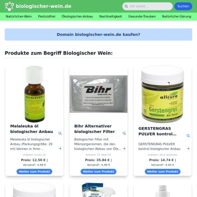 Screenshot biologischer-wein.de