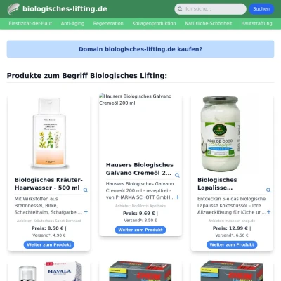 Screenshot biologisches-lifting.de