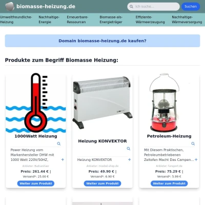 Screenshot biomasse-heizung.de