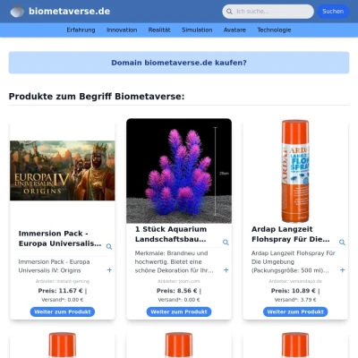 Screenshot biometaverse.de