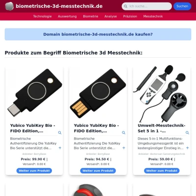 Screenshot biometrische-3d-messtechnik.de
