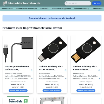 Screenshot biometrische-daten.de