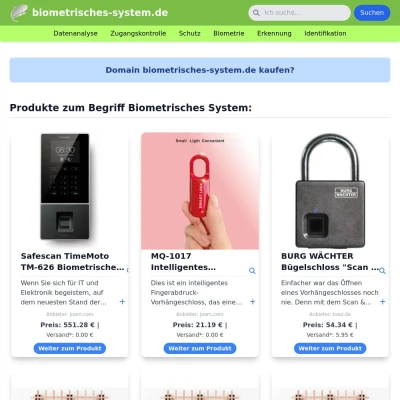 Screenshot biometrisches-system.de